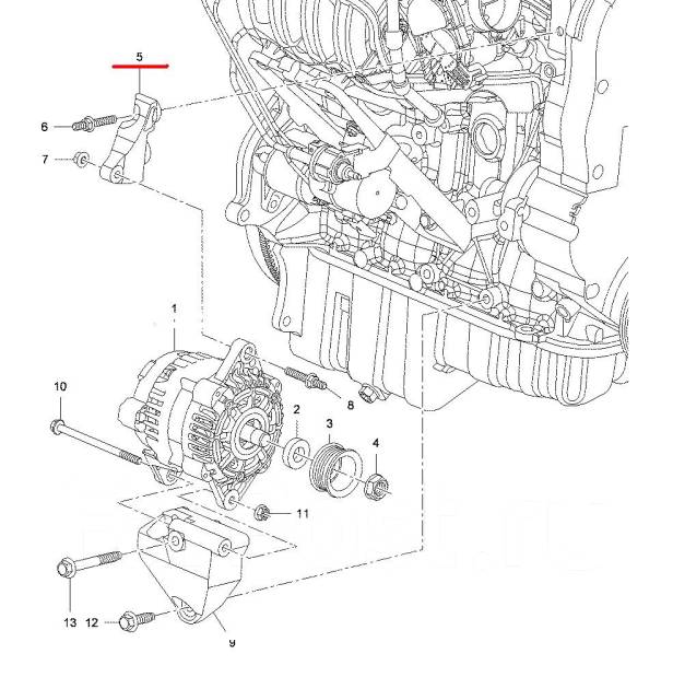 Как снять генератор круз Кронштейн генератора верхний Chevrolet Cruze, F16D3 96892600 купить в Санкт-Пете