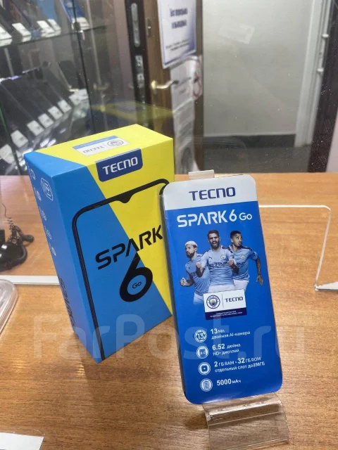 Tecno Spark 6 Go. �����, 32 ��, ���������, 3G, 4G LTE, Dual-SIM ����