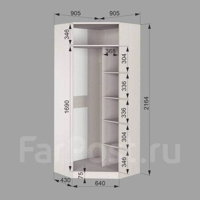 Угловой шкаф 75 на 75