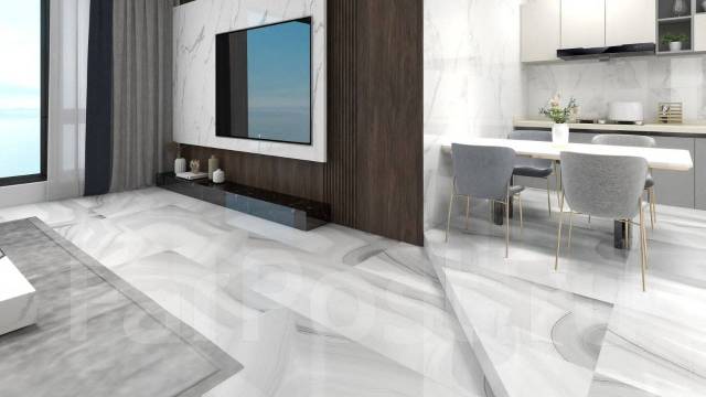 Керамогранит - Lux Grey. Глянец. Цвет: серый мрамор с золотом.120x60 см ...