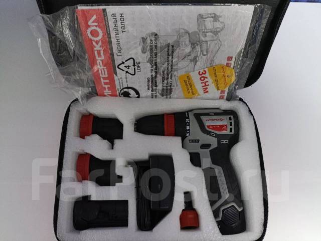 интерскол комбимакс 687. 2 2. комбимакс да-10/12в 36 (2 акб li-ion, зу, сумка) 687. 77. 2 2.