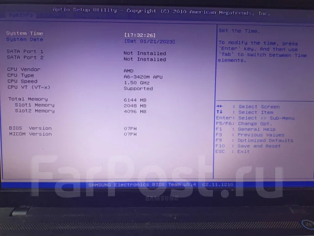 Samsung 305V5A. 15.6", 1,7����, ��� 4 ��, WiFi: 1, Bluetooth: 1 ����