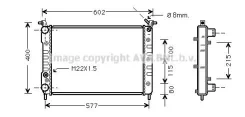�������� ������� ���������� ��������� FIAT Palio, Strada Pick Up (1.7D/1.7TD/1.7TDS) AVA Quality Cooling FT2232 FT2232 ����