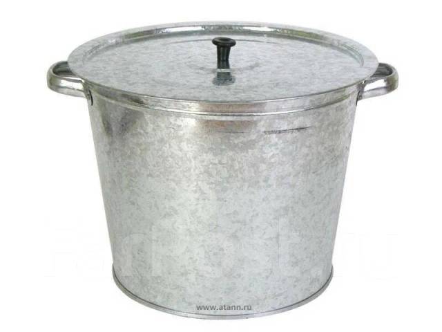 Ведро оцинкованное с крышкой 20 литров. Иртышская 17. стр3, новый, в ...