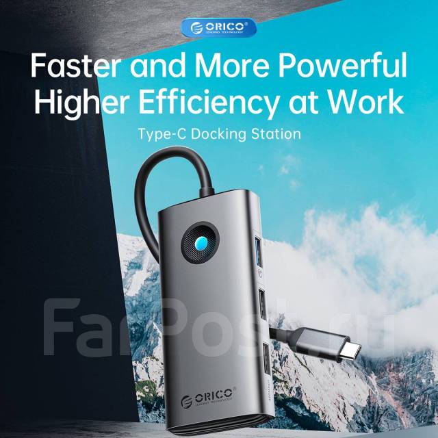Док-станция Orico Type-C 5 в 1 для ноутбука и смартфона, новый, в ...