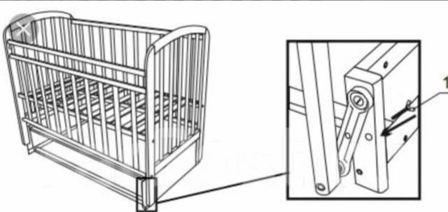 Детская кроватка с маятником схема сборки
