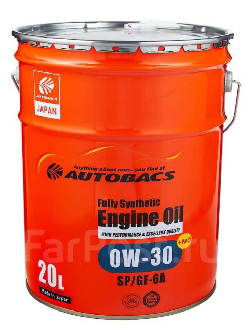 Масло моторное 0W-30 Autobacs Engine OIL API SP Ilsac GF-6A Synthetic (20л)