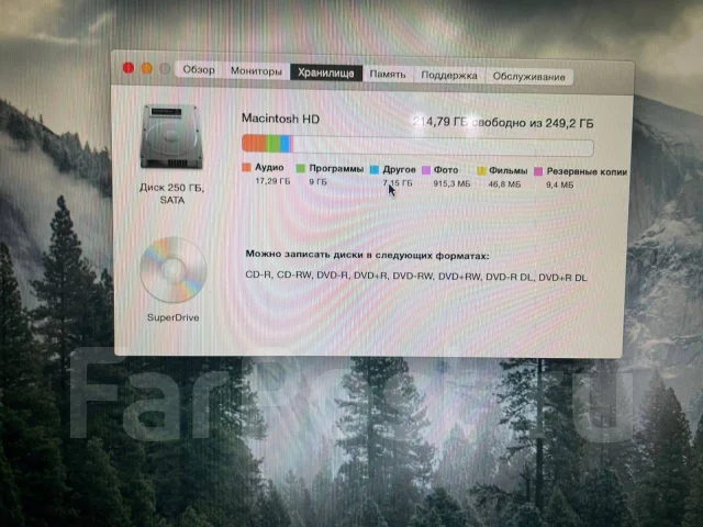 Apple MacBook. ���� 250���, WiFi: 1, Bluetooth: 1 ����