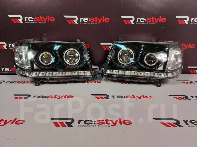 Фары Toyota Land Cruiser 100 2003-2007 модельный год, Led Темные купить ...