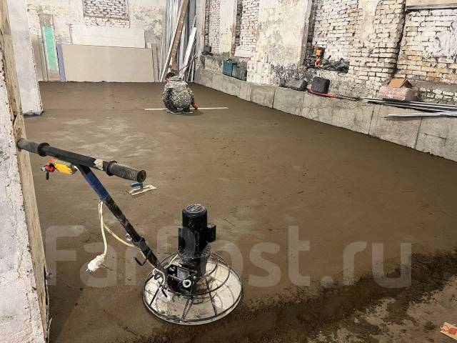 Полусухая стяжка пола. Механизированная штукатурка, Владивосток