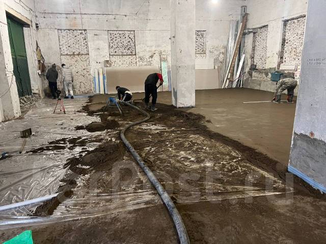 Полусухая стяжка пола. Механизированная штукатурка, Владивосток