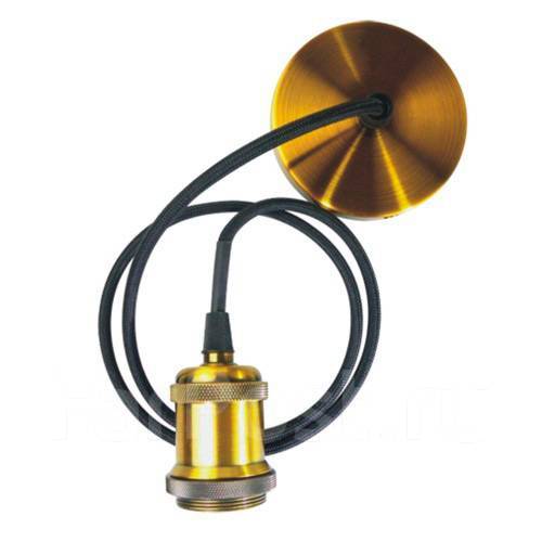 Патрон с проводом PLC 01 E27 230V/1M Antique Bronze Retro, новый, в ...