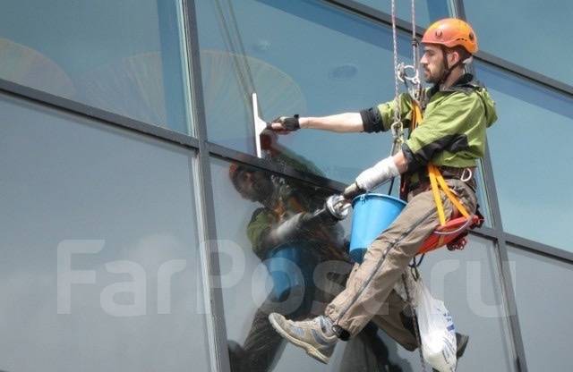 Клининг окон, фасадов. Гидрофобизация фасада. Очистка фасада. Мойка ...