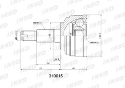 ���� ������� 28, 32, �������� ������, ����� ��� Honda Accord, Honda Prelude, Honda Ascot INKO 310015 310015 ����