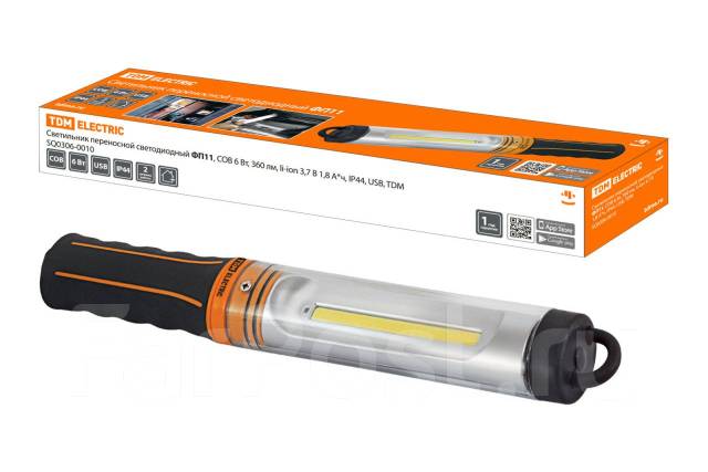 Светильник переносной ФП11, COB 6Вт IP65 Ак.3,7В 1,8Ач USB TDM* - Led ...