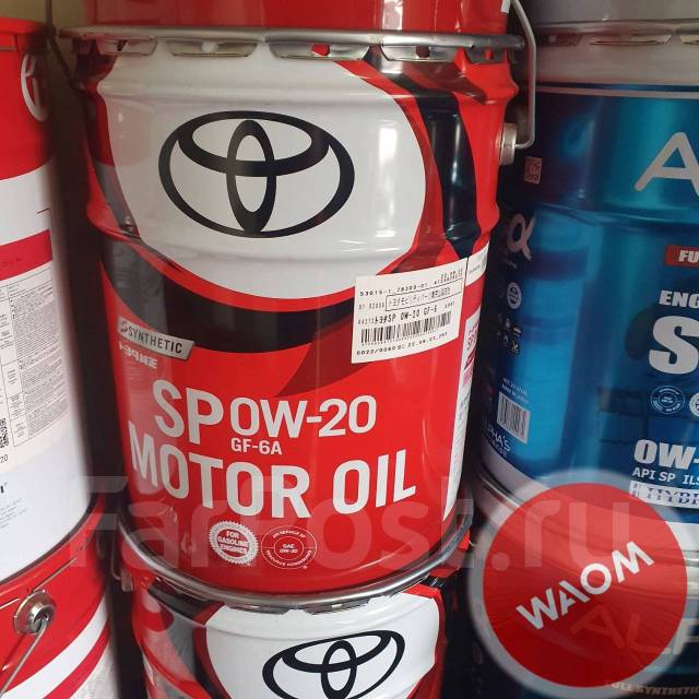 Масло моторное Toyota 0W-20 SP/GF-6 Япония розлив 4л WAOM ...