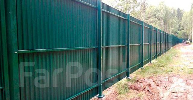 Заборы из профлиста. установка во Владивостоке