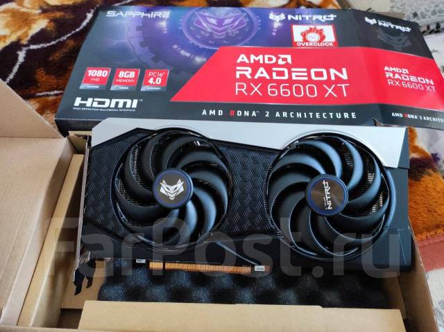 Видеокарты, Radeon RX 6600 XT, б/у, в наличии. Цена: 32 000₽ во ...