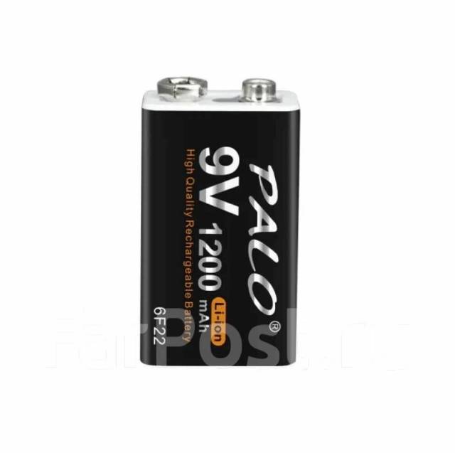  батарейка крона 9V PALO 1200 mAh usb Литий ионная, новый .