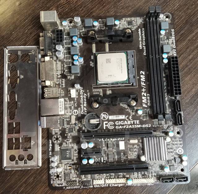 Материнская плата Gigabyte GA-F2A55M-DS2 + Процессор AMD A6 6400 ...