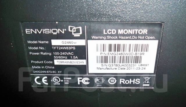 Монитор 23.6'' Envision G2460W 1920x1080 (VGA DVI) - хорошее состояние ...