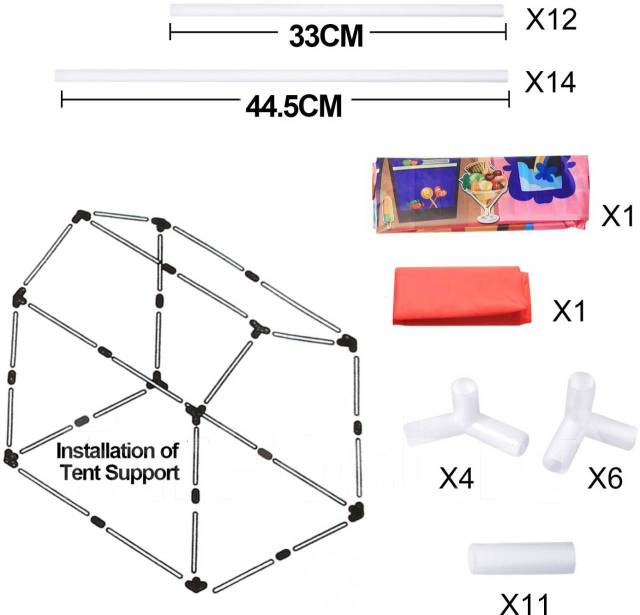 Схема сбора палатки детской