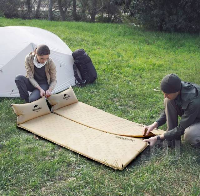 Коврик самонадувающийся Naturehike двойной с подушками 185х130х2 5 см ...