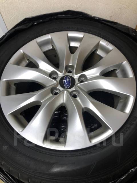Литьё R17 как новые, комплект, резина лето б/у в подарок, Subaru, 17 ...