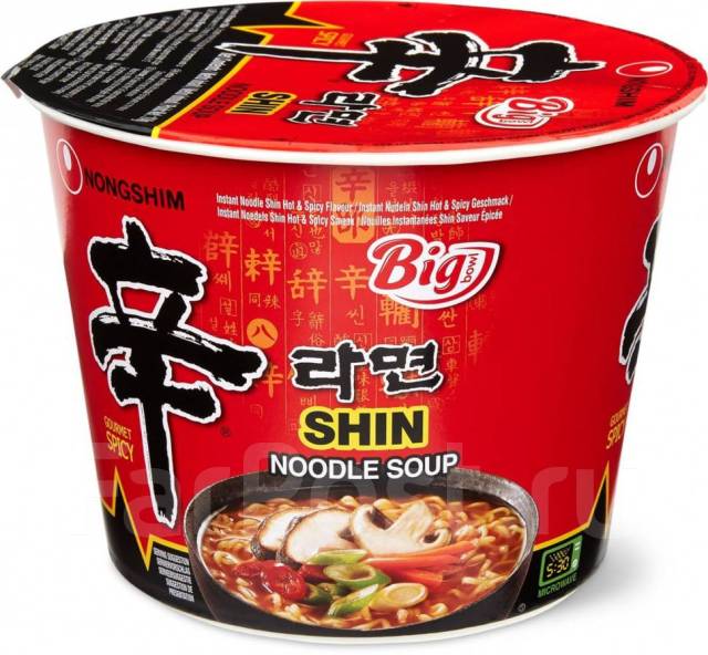 Лапша Нонгшим Шин Рамен Nongshim Shin Ramyun ведро 114 гр. 1/16, в ...