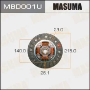 ���� ��������� MBD001U 215*140*23*26.1 Masuma [MBD001U] MBD001U ����