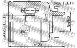 ���� ���������� ������ 26X42X28 Febest 2211Opirh 2211OPIRH ����