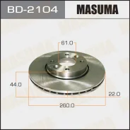���� ��������� Masuma front Micra/ K12E, NOTE/ E11E 02- (�������� 2 ��), �������� BD2104 ����