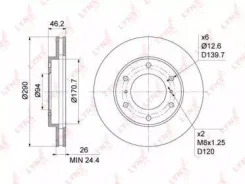 ���� ��������� ������������� (290x26) ����� Lynxauto [BN1090] BN1090 ����