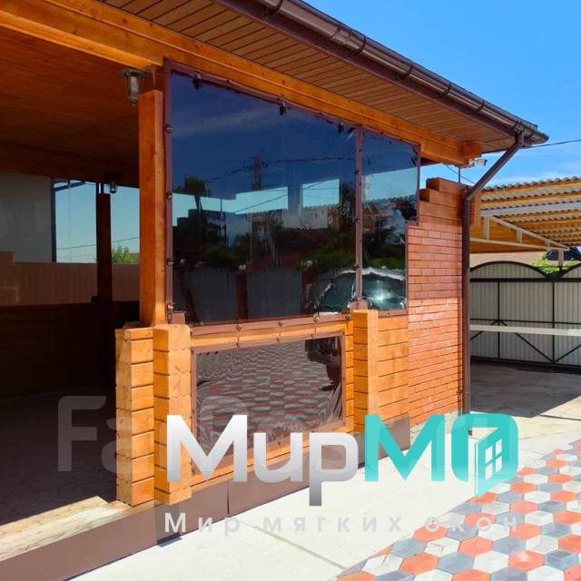 Установка мягких окон пвх на веранды, беседки, теплицы в Уссурийске