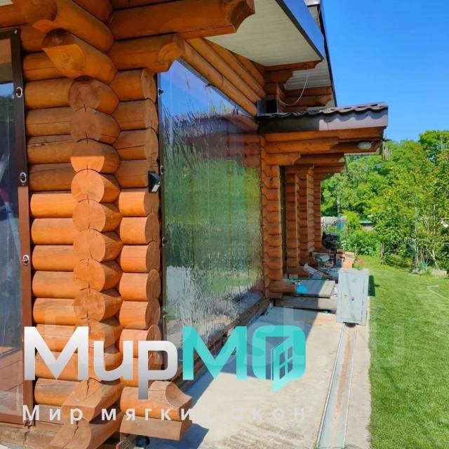 Установка мягких окон пвх на веранды, беседки, теплицы в Уссурийске