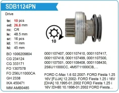 ������� �������� FORD C-MAX 1.6L 07->, Fiesta IV, V 1.3-1.6L, Focus II SDB1124PN ����