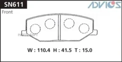 ��������� ������� �������� SN611 Advics (AN-129/GP-09000/PF-9118) SN611 ����