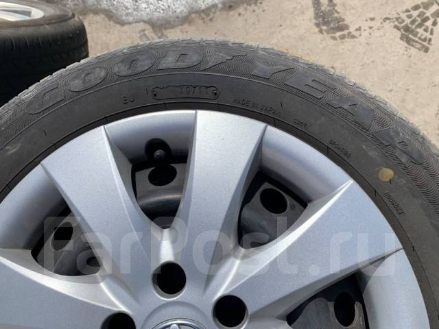 Комплект лето 185/65/15 Goodyear на дисках Toyota 15 5/100 +колпаки, 15 ...