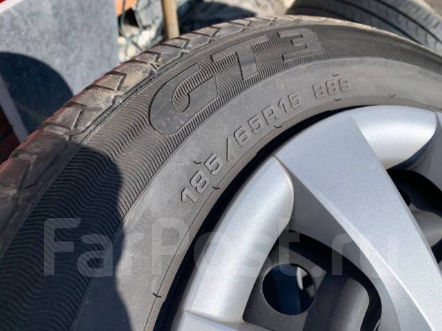 Комплект лето 185/65/15 Goodyear на дисках Toyota 15 5/100 +колпаки, 15 ...