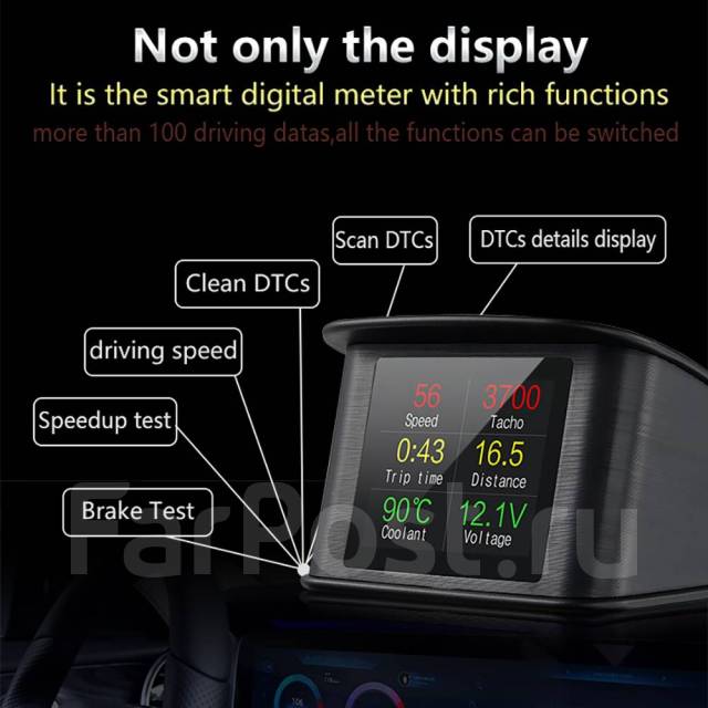 Бортовой компьютер HUD P10 obd2 автосканер купить во Владивостоке по ...