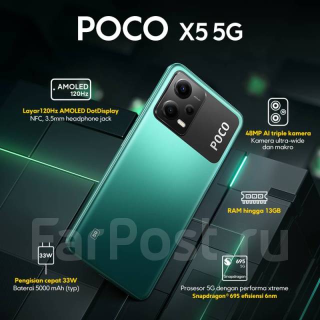 Смартфон Xiaomi Poco X5 5G 8/256GB NFC +гарантия! от Xistore, 6.67 ...