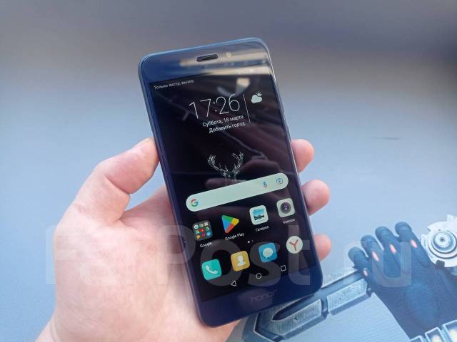 Honor 6c pro, 32 гб, моноблок, синий, б/у, в наличии. Цена: 3 500₽ во ...