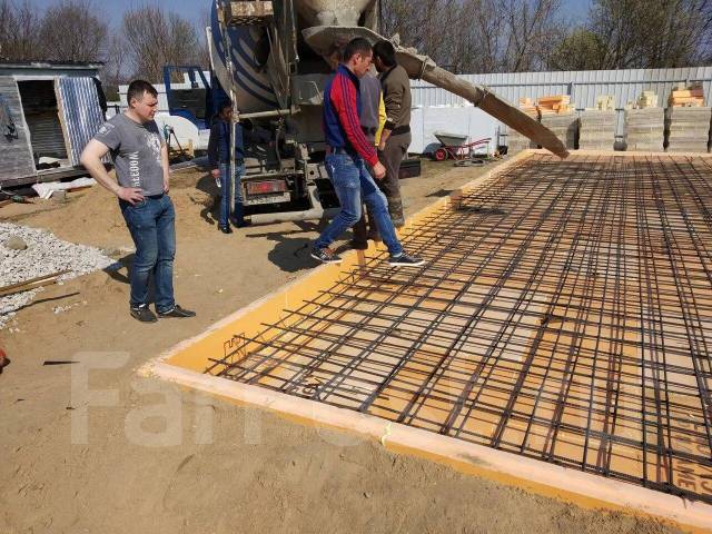 Обустройство участка, Монтаж дренажной системы, заливка плит ...