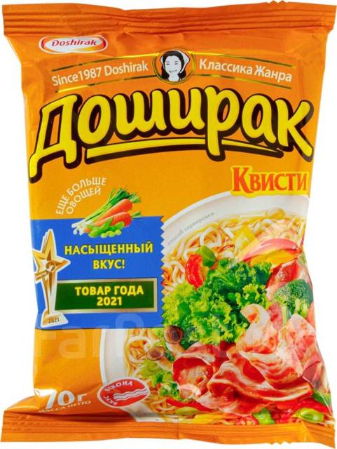 Лапша Доширак Квисти мягкая пачка 70 гр. вкус бекона, в наличии. Цена ...