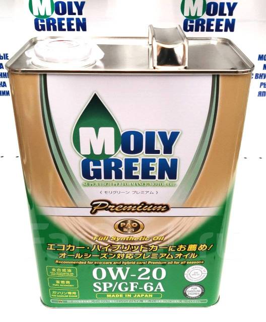 Масло MOLY Green Premium SP/GF6. 0W-20. 4л. В наличии, синтетическое, 4 ...