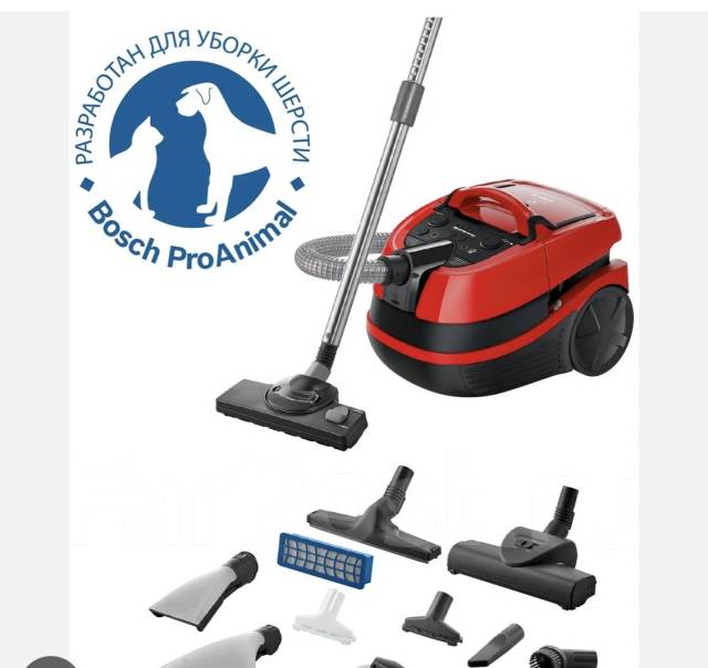 Моющий пылесос Bosch Serie 4 ProAnimal BWD421PET красный, б/у, в ...
