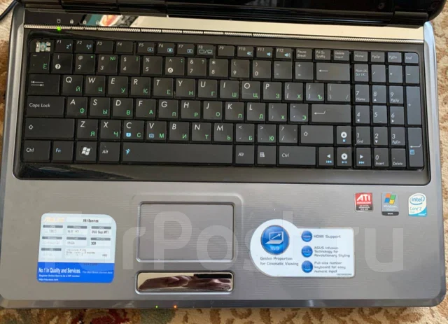 Asus X61. 16", 2����, ��� 3072 ��, ���� 3���, WiFi: 1, Bluetooth: 1 ����