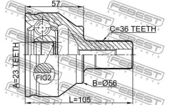 ���� �������� 23x56x36 ����� ����, ��� Febest [2110Focii] 2110FOCII ����