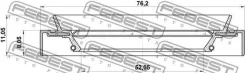 ������� ��������� 52.05x76.2x8.05x11.05 ����� ����, ��� Febest [95HDS54760811X] 95HDS54760811X ����