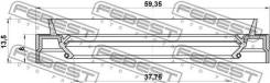 ������� ������� 37.75x59.35x8x13.5 ����, ��� Febest [95JES39590913X] 95JES39590913X ����